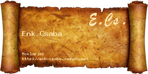 Enk Csaba névjegykártya