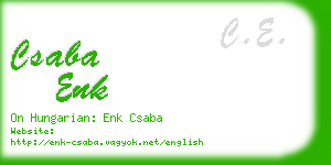 csaba enk business card